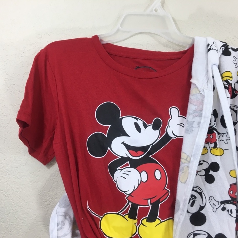 NWOT Mickey Mouse Lightweight Jacket & Red Shirt Set M (7-9) - Picture 3 of 3